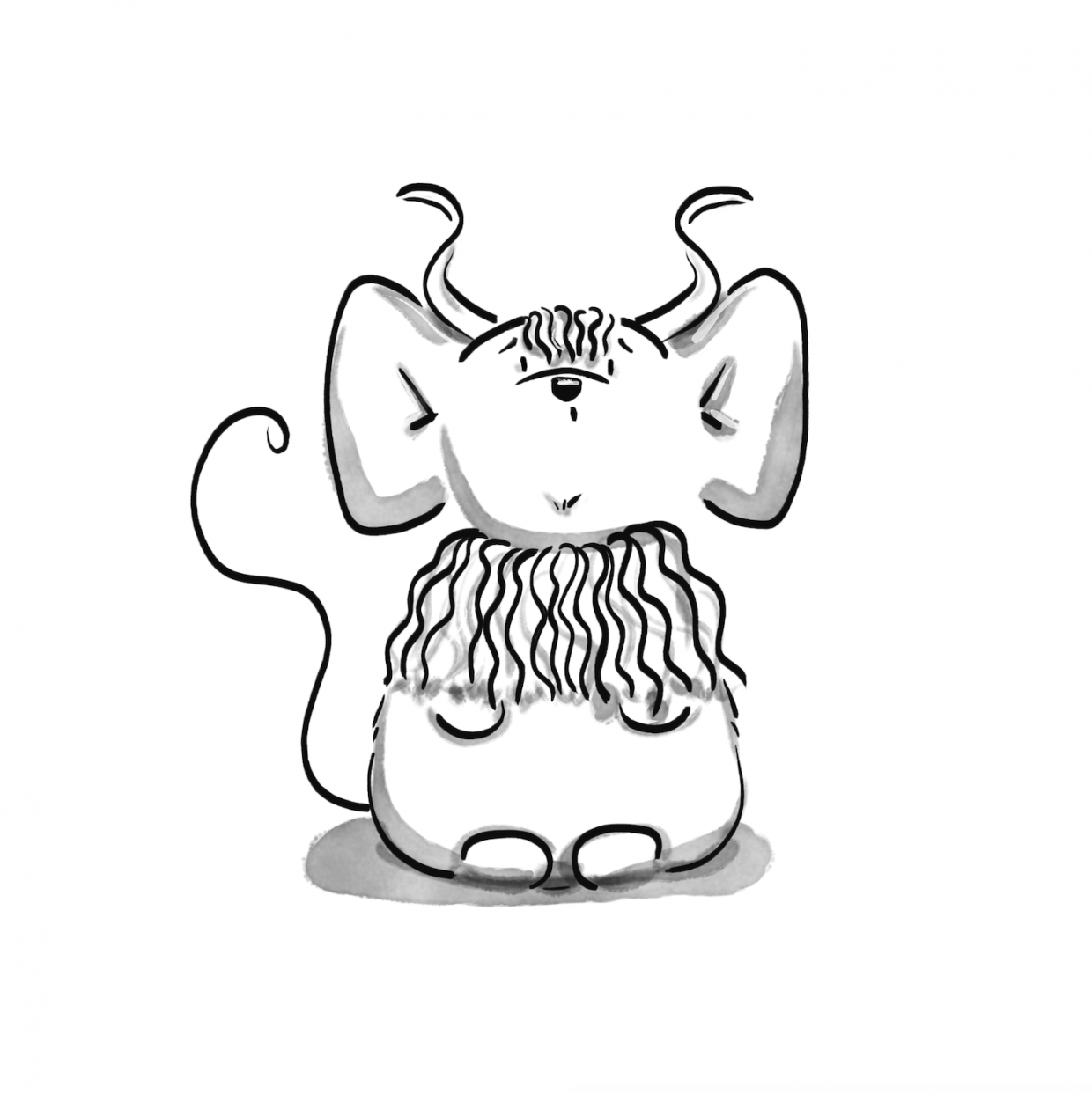 NaNoWriMo NaNoWriMouse mouse dressed up as a Yak or Bantha