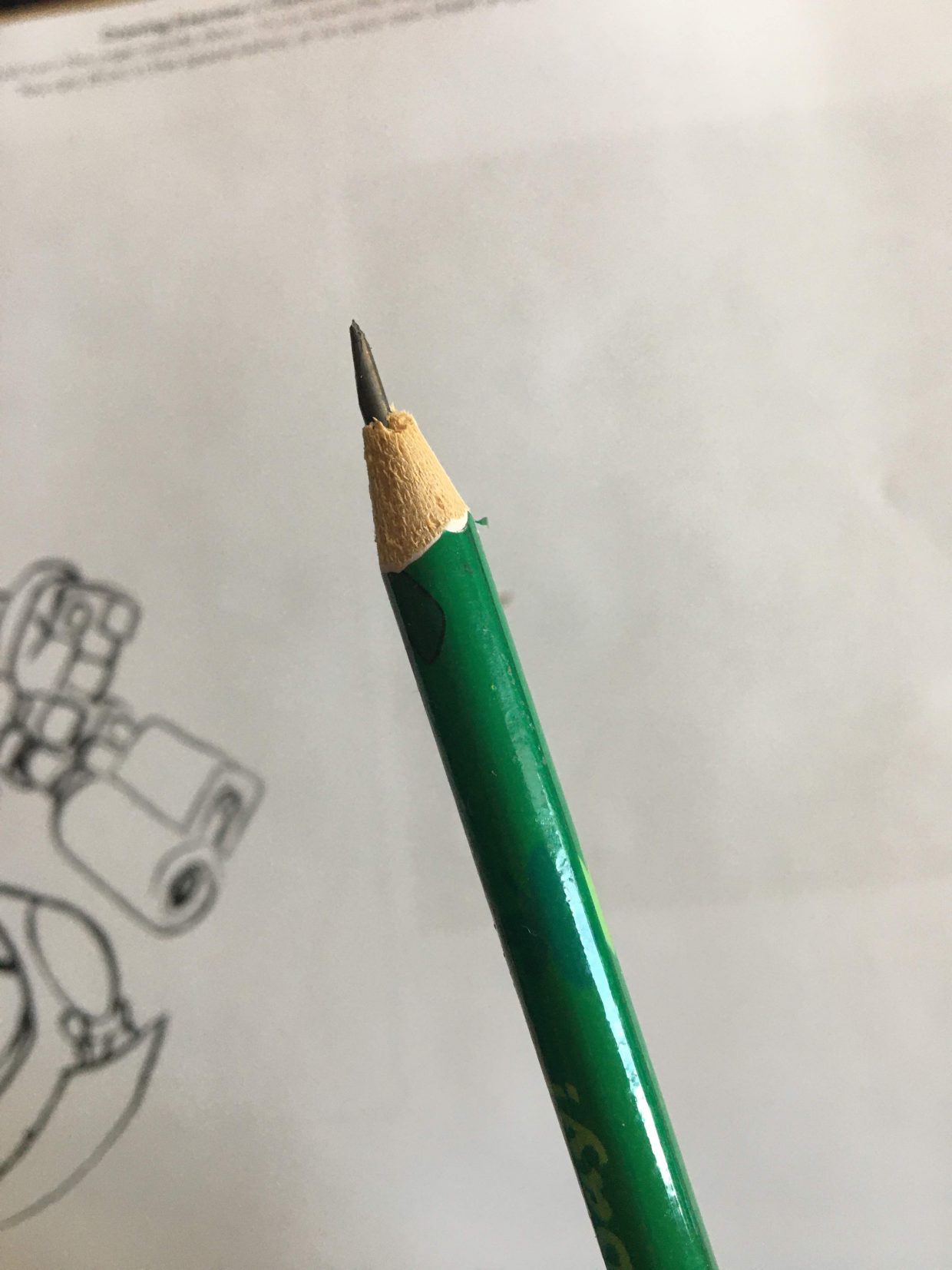 A rather sad and scruffy looking pencil