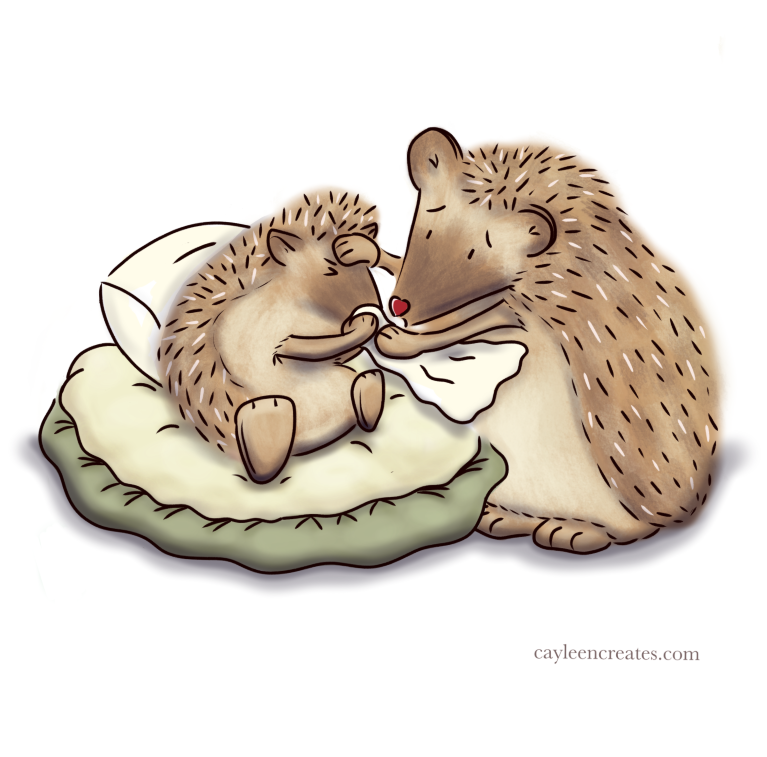 little hedgehog sneezing