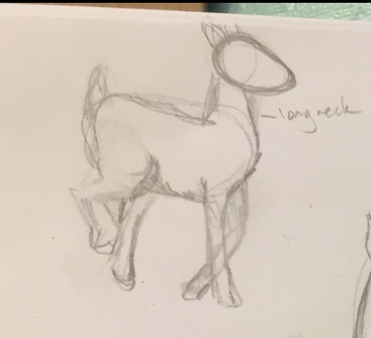 sketch of deer