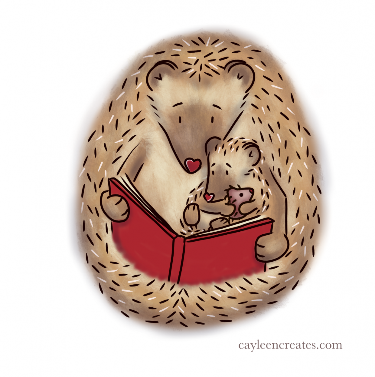 hedgehog reading a story