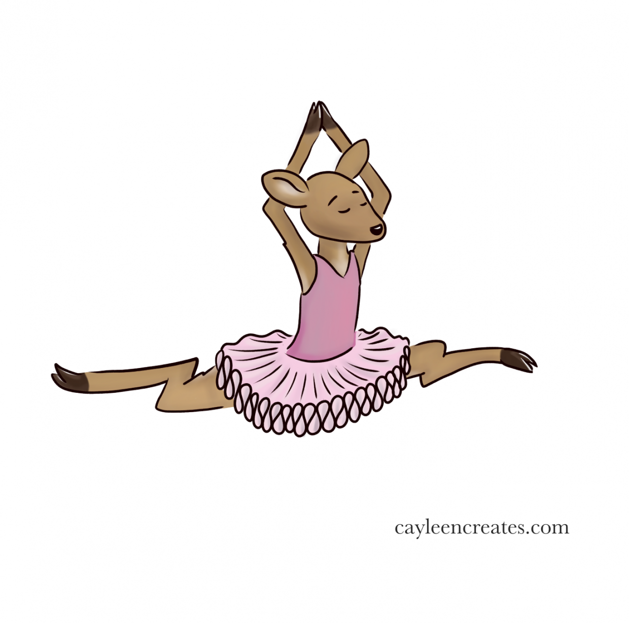 pink tutu ballet deer