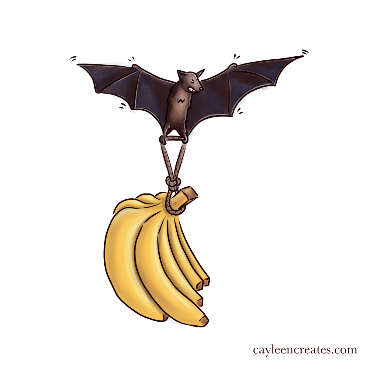 bat carrying bananas