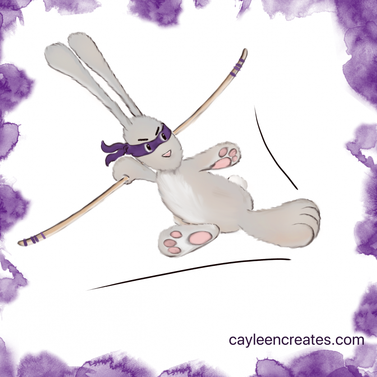 ninja bunny kicking