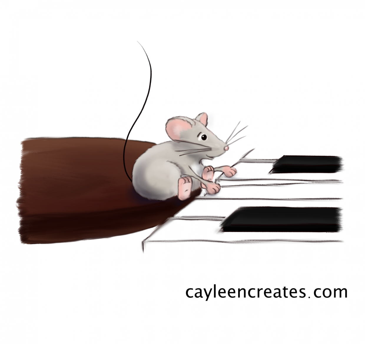 mouse playing the piano