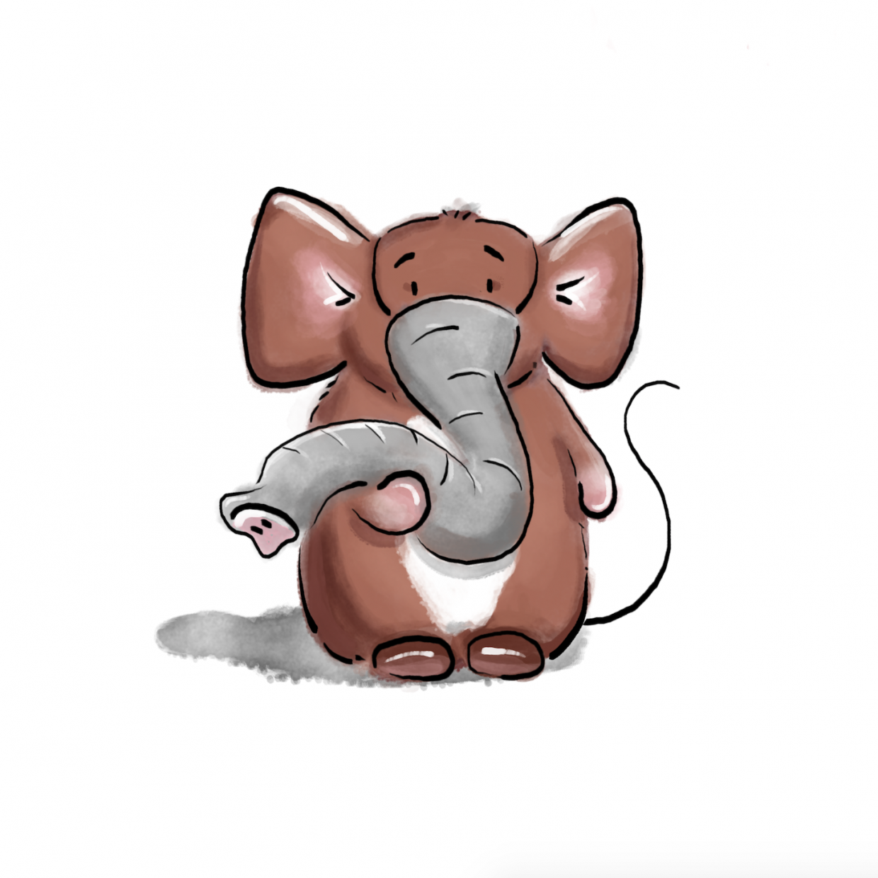 Mouse dressed up as an elephant