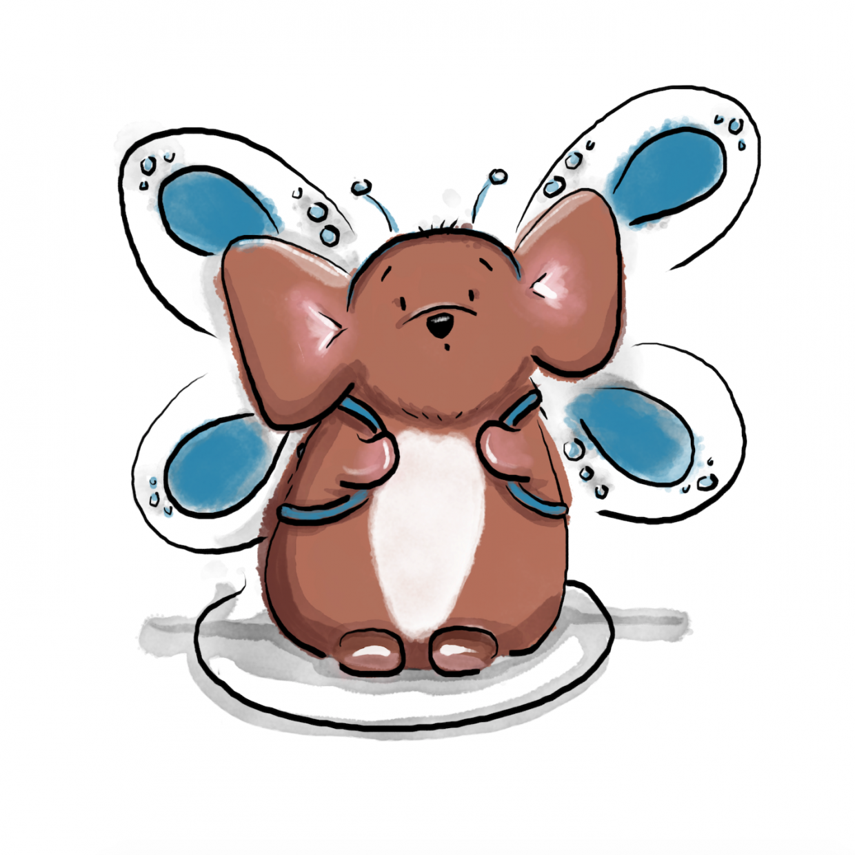 nanowrimouse mouse wearing a butterfly costume