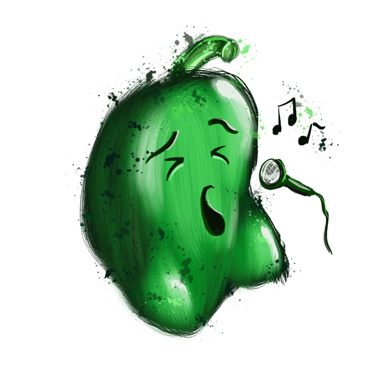 singing sweet green pepper